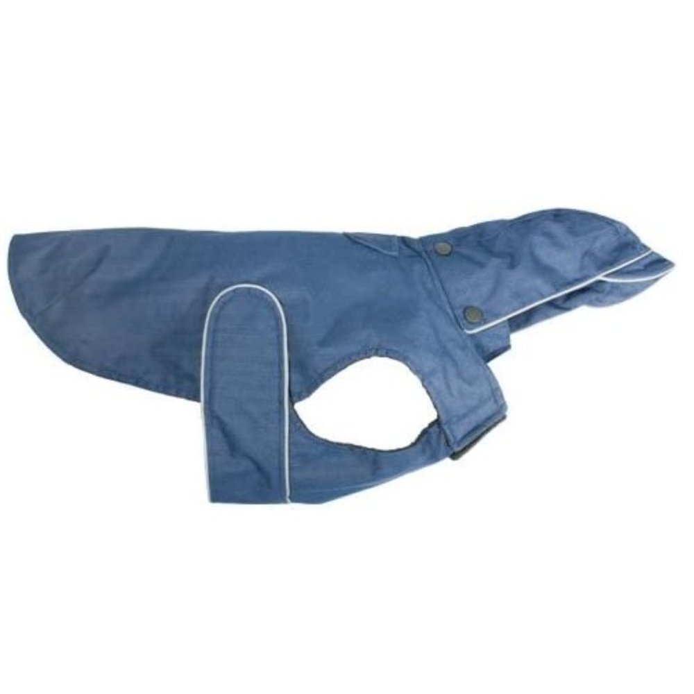 RC Pets Robson Rain Wear Dog Coat, Size 8, Indigo blue NWT  Removeable Hood